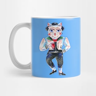 Cat in Norwegian national costume Mug